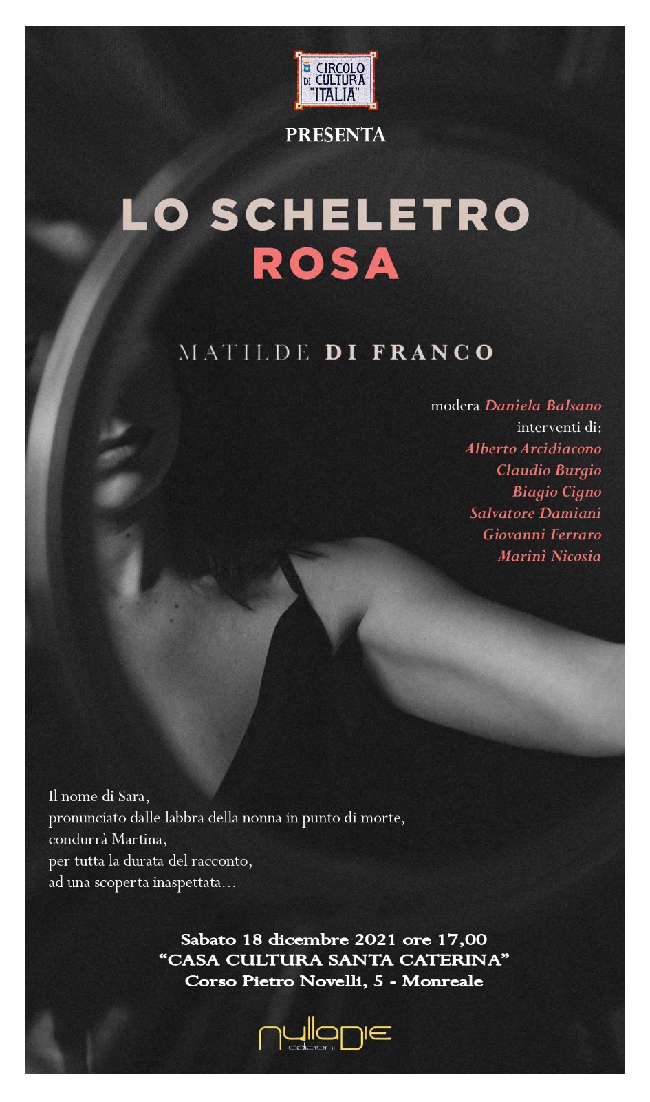 Oggi pomeriggio a Casa Cultura si presenta lo Scheletro Rosa di Matilde Franco