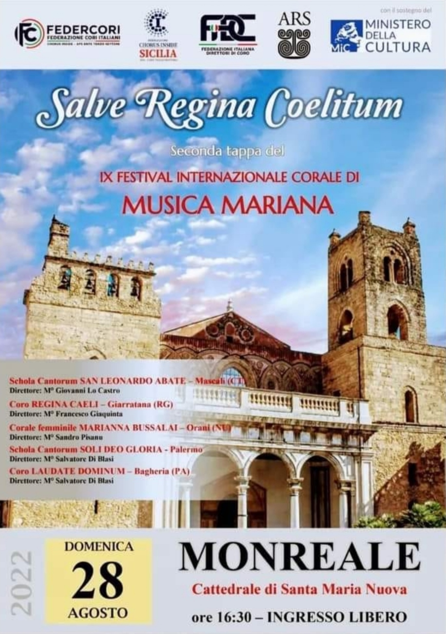 Nel Duomo di Monreale il VI° Concerto Corale del Festival Internazionale “Salve Regina Coelitum” supportato dal Ministero della Cultura.
