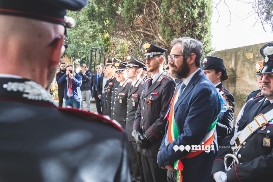 Cerimonia di commemorazione oggi del carabiniere Rosario Piero Giaccone.