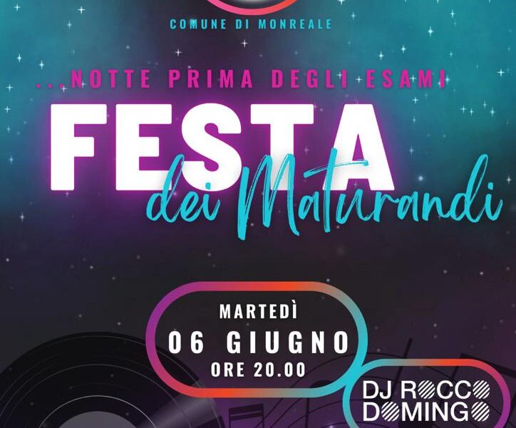 “Notte prima degli esami” FESTA DEI MATURANDI IL 6 GIUGNO A VILLA SAVOIA