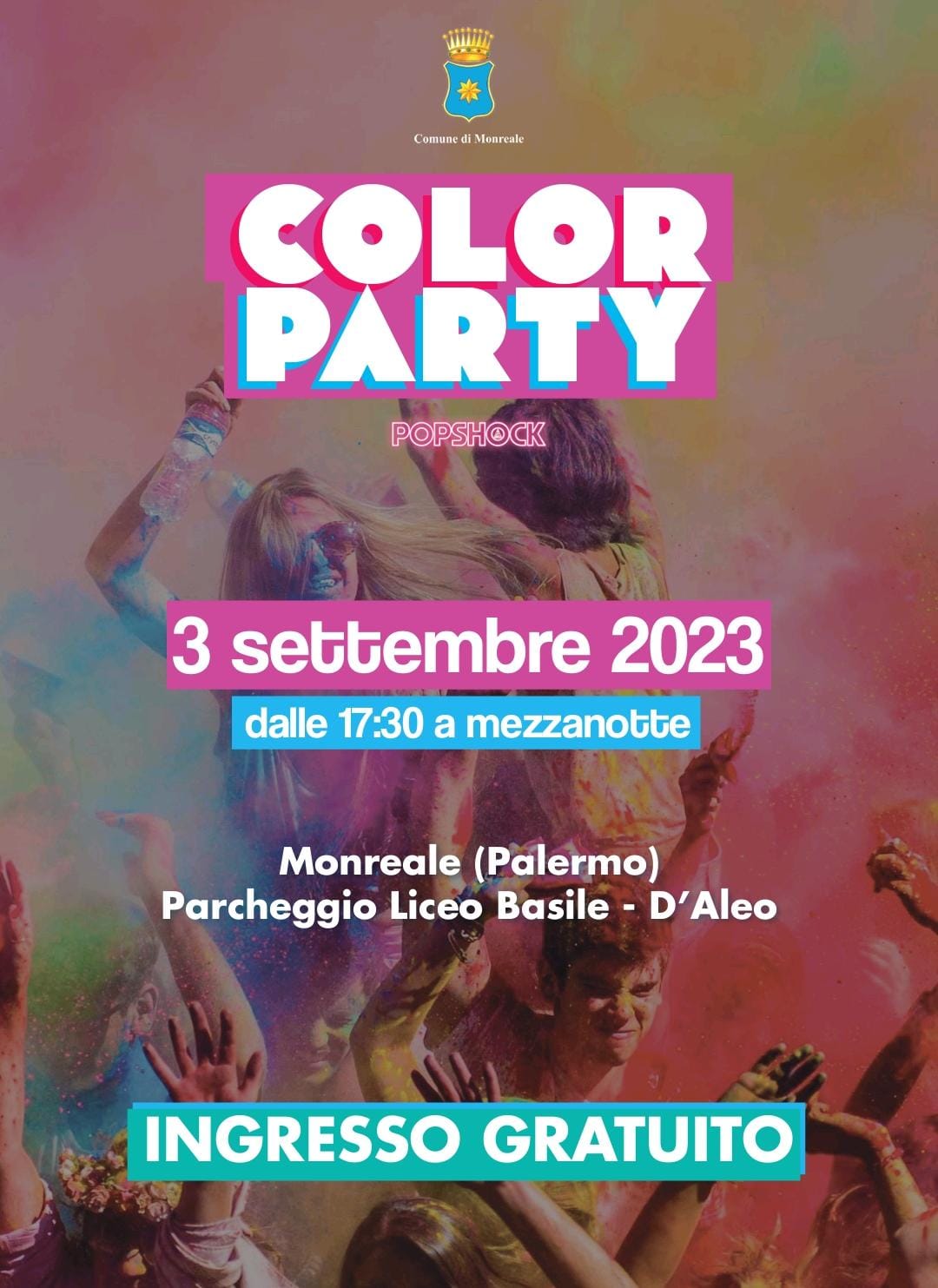 Holi Color Party a Monreale , si preannuncia grande divertimento