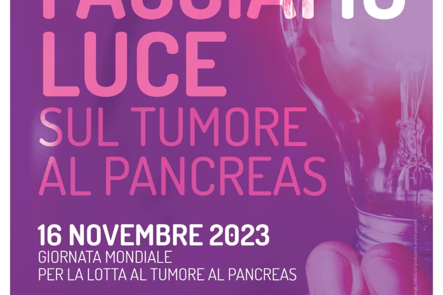 Giornata Mondiale del Carcinoma al Pancreas la facciata del Palazzo di Città si tinge di viola Giovedì 16 Novembre
