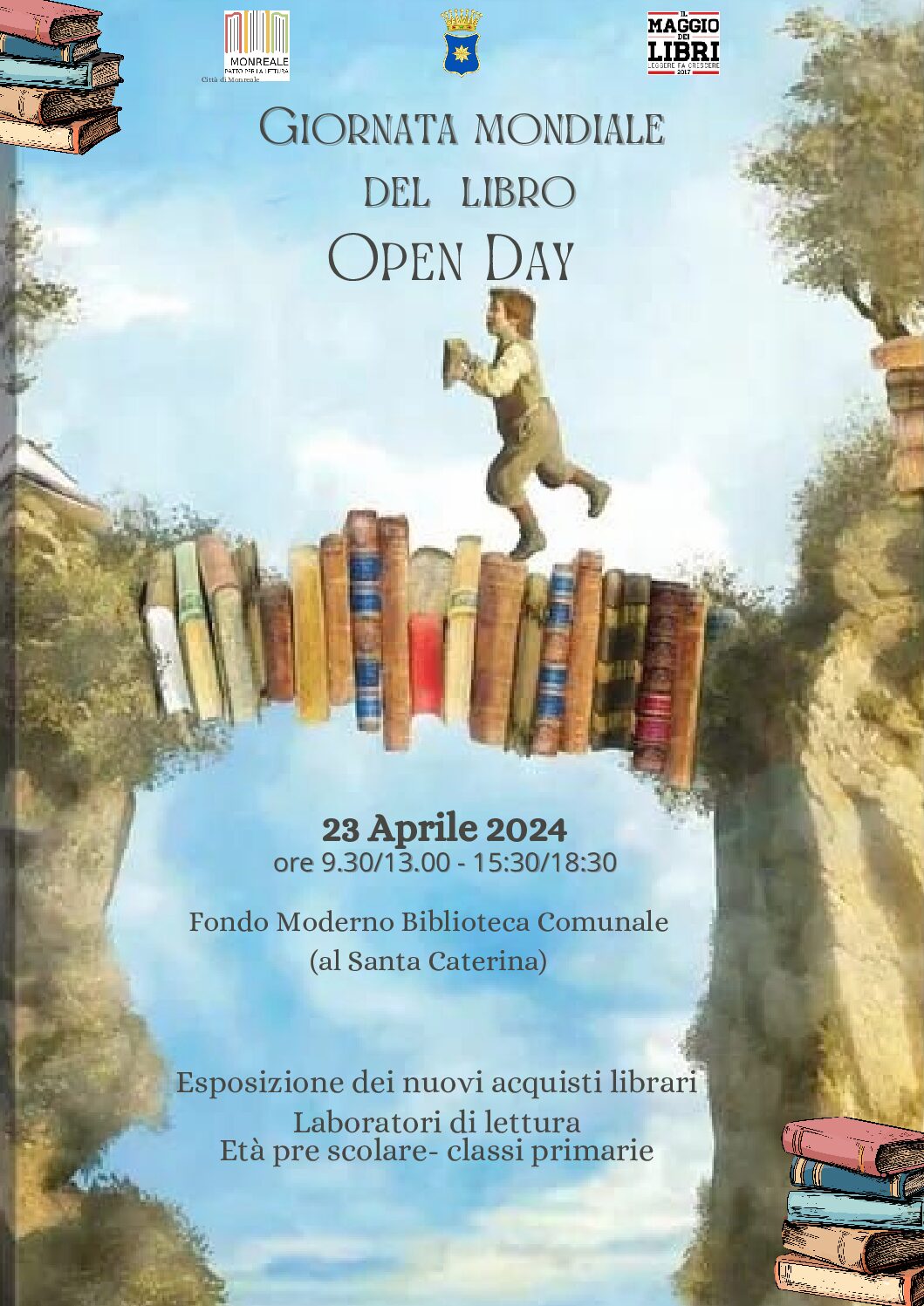 Giornata Internazionale del Libro: Open Day alla Biblioteca Santa Caterina martedì 23 aprile dalle ore 9.30