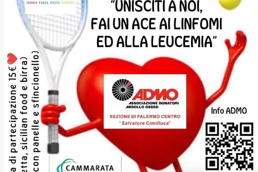 L’ ADMO organizza Torneo di Tennis per la ricerca