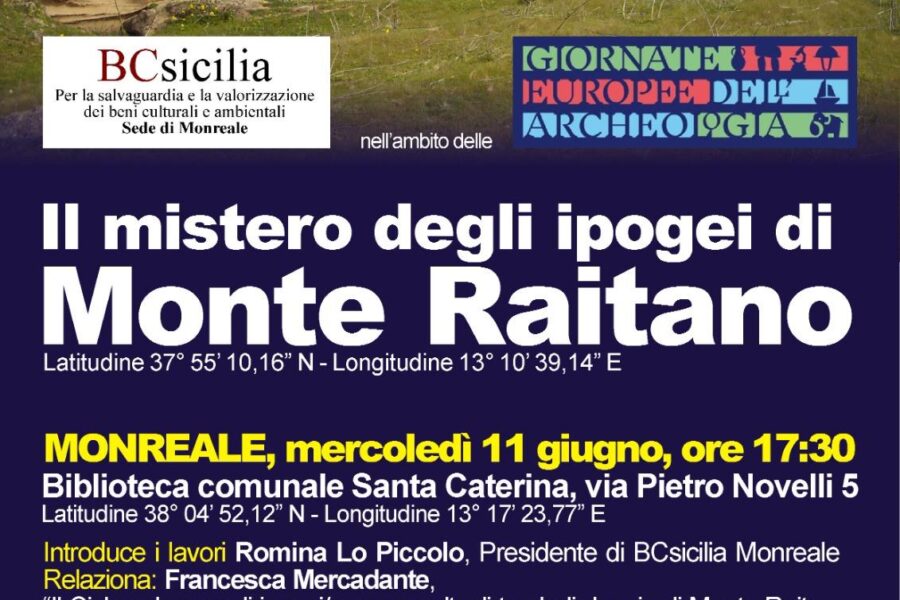 Alla scoperta degli Ipogei di Monte Raitano: BCsicilia Monreale celebra le Giornate Europee dell’Archeologia