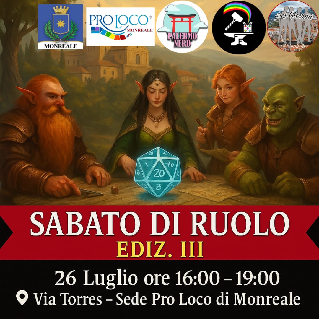 Associazione Noi Giovani di Monreale annuncia con entusiasmo la terza edizione di “Sabato di Ruolo”