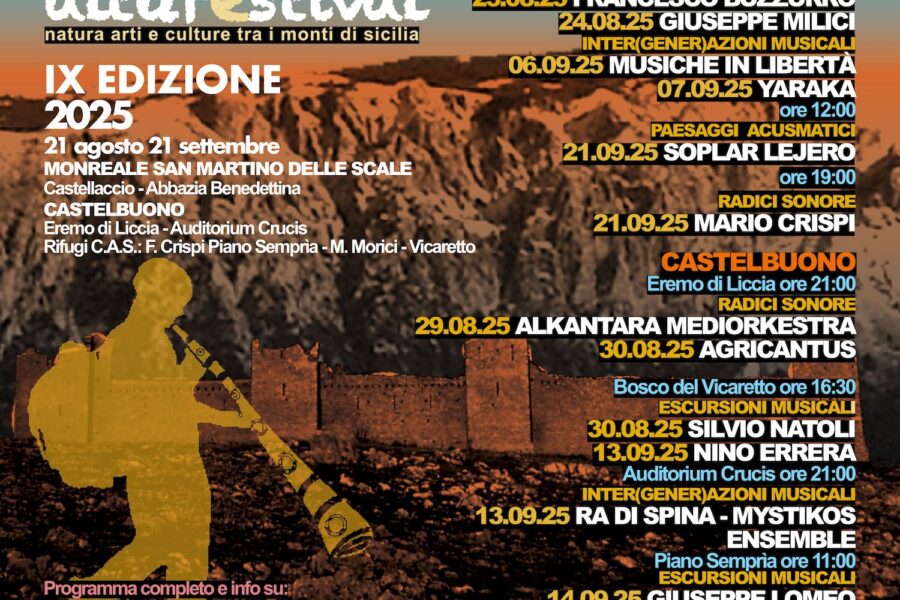 AlturEstival 2025: al via al Castellaccio il primo evento culturale dopo l’intesa tra Comune di Monreale e Club Alpino Siciliano