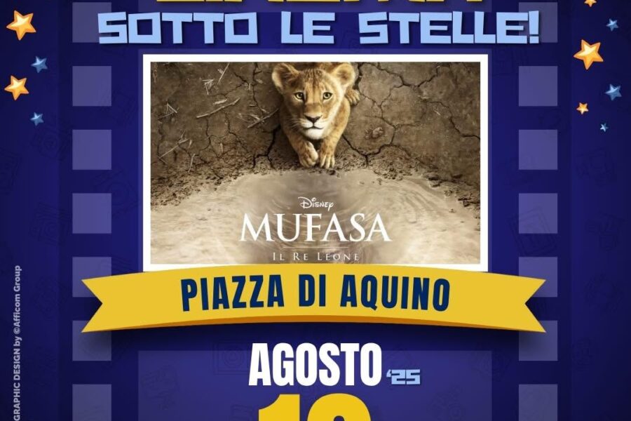 Cinema Sotto le Stelle ad Aquino “Mufasa – Il Re Leone” a Monreale