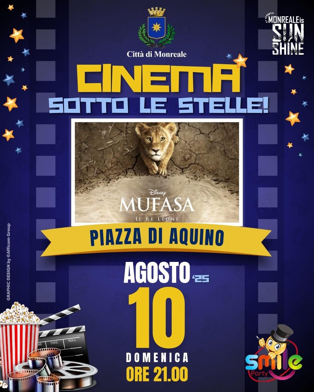 Cinema Sotto le Stelle ad Aquino “Mufasa – Il Re Leone” a Monreale