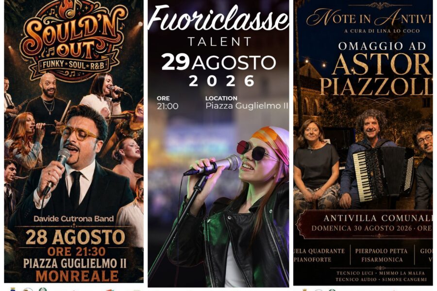 Monreale si appresta a vivere un fine settimana ricco di musica, talento ed eleganza, con un palinsesto di eventi pensato per coinvolgere cittadini e visitatori nelle suggestive cornici del centro storico.