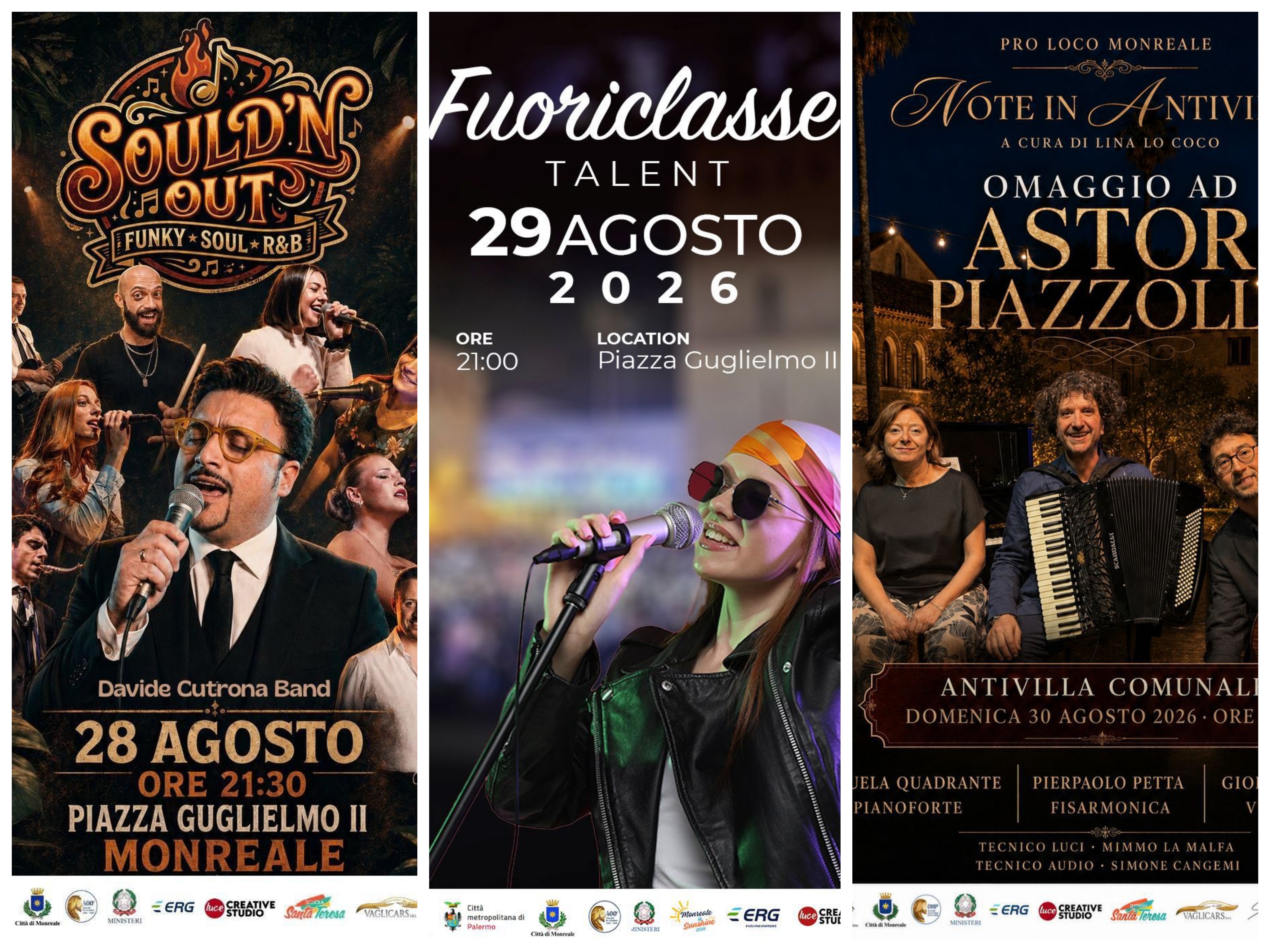 Monreale si appresta a vivere un fine settimana ricco di musica, talento ed eleganza, con un palinsesto di eventi pensato per coinvolgere cittadini e visitatori nelle suggestive cornici del centro storico.