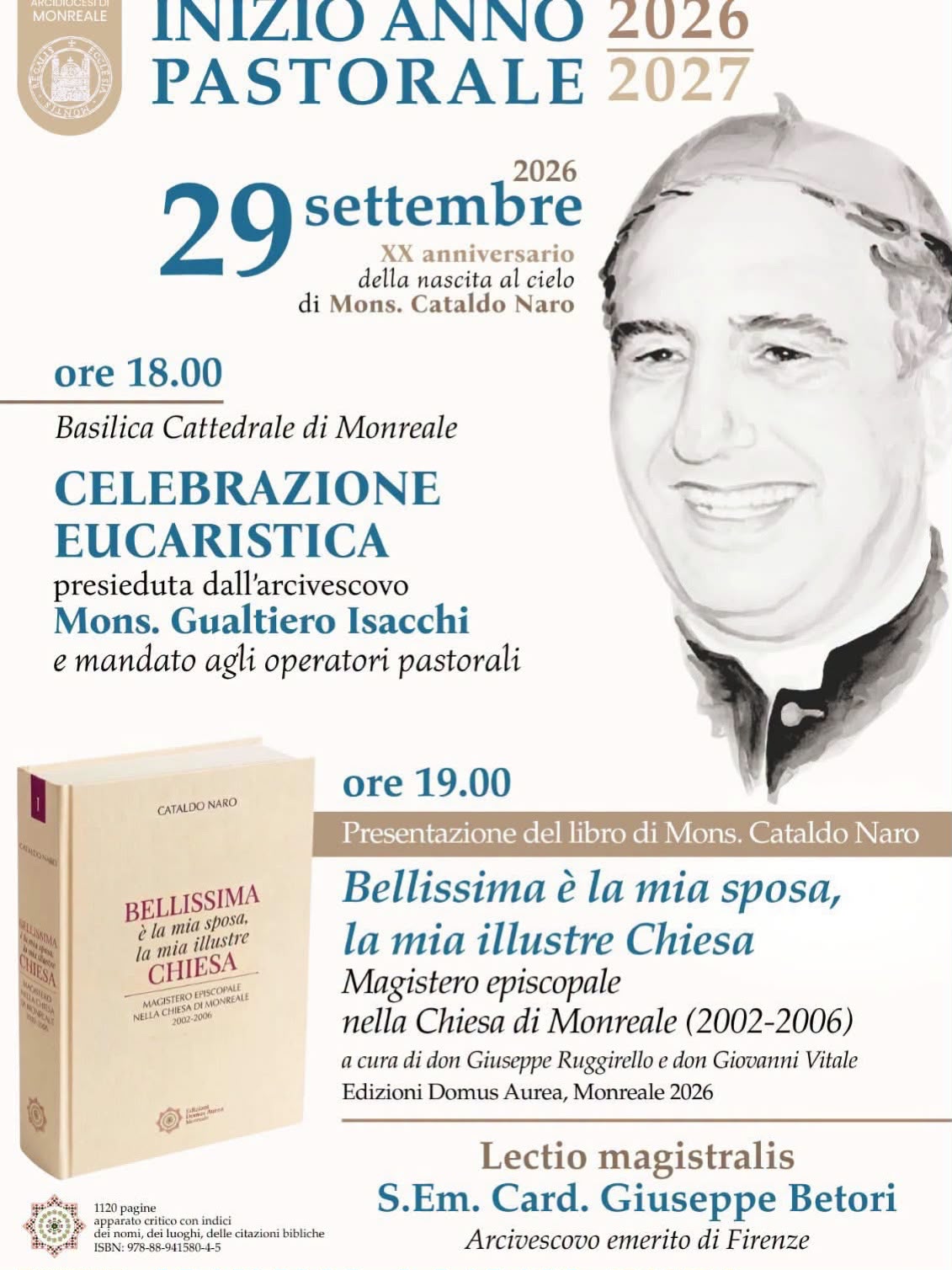 Edizioni Domus Aurea Monreale, pubblicata l’opera sul magistero episcopale di Cataldo Naro