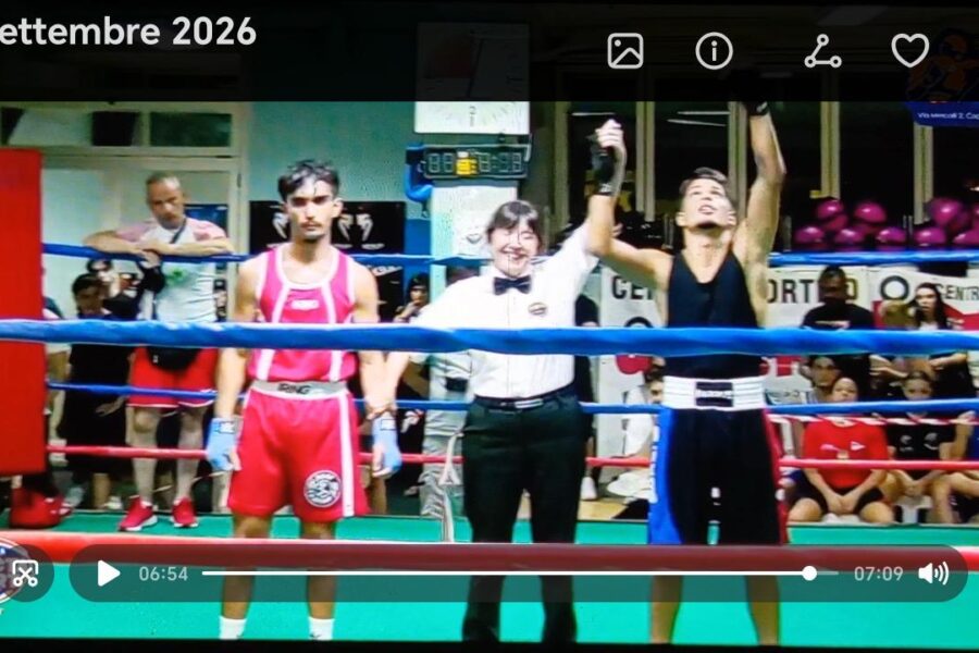 Straordinario successo per il pugile monrealese Simon Salerno: trionfo per KO tecnico nel “Dual Match” Sicilia-Sardegna