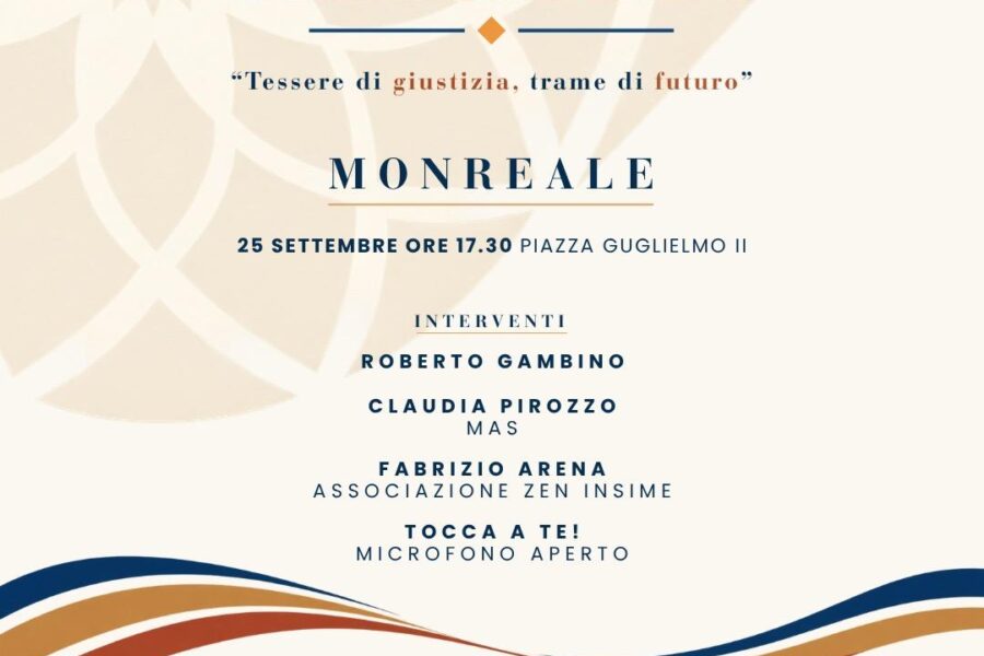 Un mosaico di legalità: a Monreale l’appuntamento per costruire “tessere di giustizia, trame di futuro”